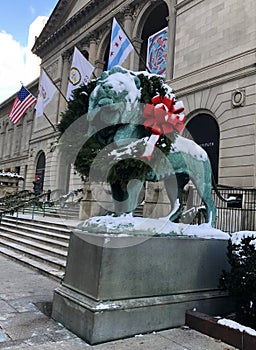 Snow on Wreathed South Lions