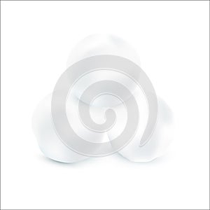 Snowball Isolated On White Background