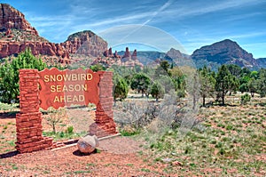 Snowbird Season Ahead Sign