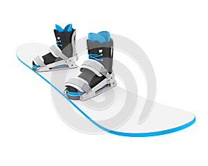 Snowboard with Bindings Isolated