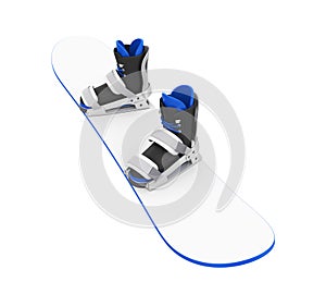 Snowboard with Bindings Isolated