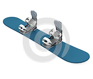 Snowboard with Bindings Isolated