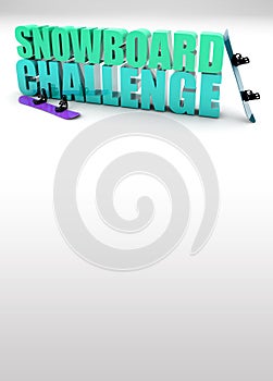 Snowboard challenge background