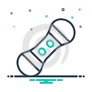 Mix icon for Snowboard, winter and sport