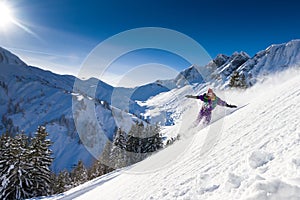 Snowboard landscape