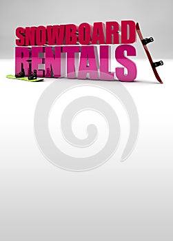 Snowboard rentals background