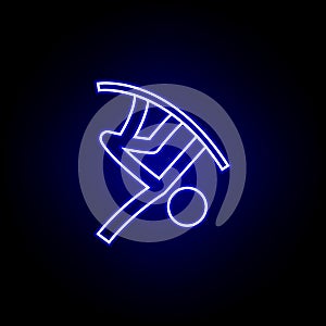 snowboard slopestyle line icon in neon style. Element of winter sport illustration. Signs and symbols icon can be used for web, photo