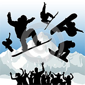 Snowboard vector