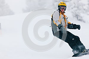 Snowboarder in the alps