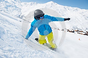 Snowboarder in the Alps