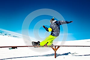 Snowboarder fail