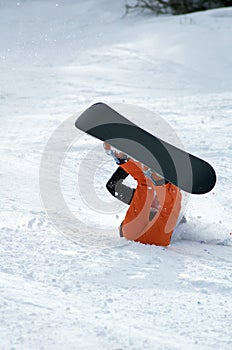 Snowboarder fall