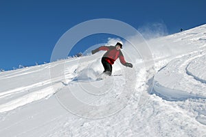 Snowboarder on the hill