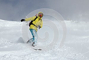 Snowboarder on the hill