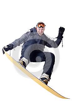 Snowboarder jump