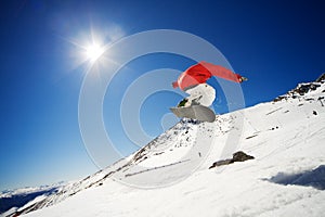 Snowboarder jump