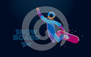 Snowboarder in a jump