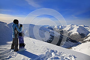 Snowboarder in Kasprowy Wierch in Zakopane