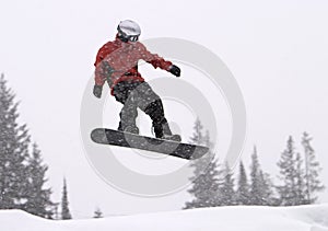 Snowboarder In Mid-Air