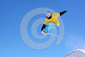 Snowboardista stredná rokov 