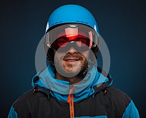 Snowboarder portrait