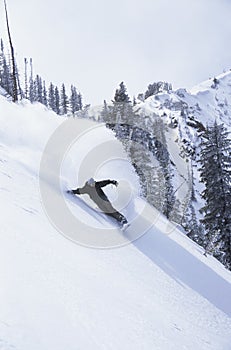 Snowboarder On Slope