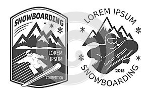 Snowboarding labels