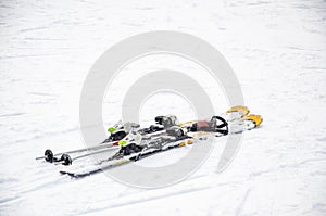 Snowboarding in the snow field