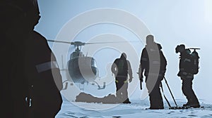 Snowbound Saviors: Search and Rescue in Action