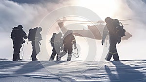 Snowbound Saviors: Search and Rescue in Action