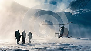 Snowbound Saviors: Search and Rescue in Action