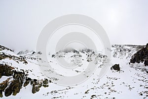 Snowcapped montain in High Tatra