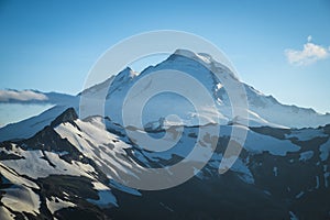 Snowcapped Mount Baker, Ptarmigan Ridge, Washington state Cascades