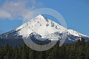 Snow-capped Mount Mcloughlin Cascades Mountain photo