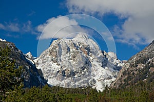 Snowcapped mountain at Grand Teton National Park