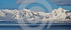 Snowcapped Mountains, Oscar II Land, Norway