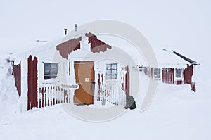 Snowcovered safety-room