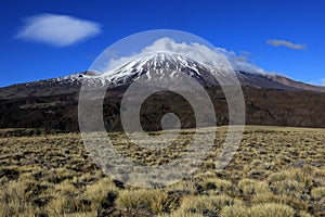 Snowcovered Volcano Tromen, Argentina