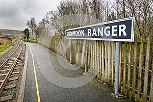 Snowdon Ranger,station sign, narrow gauge railway