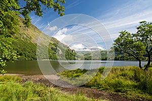 Snowdonia lake under neath of the Snowdon mountain