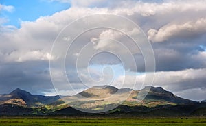 Snowdonia mountain range panorama