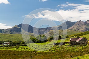 Snowdonia with Snowdon, spectacular sunny day