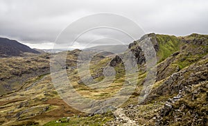 Snowdonia in Wales near Pen-y-Pass