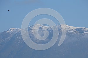 Snowed mounatin view from Catalonia