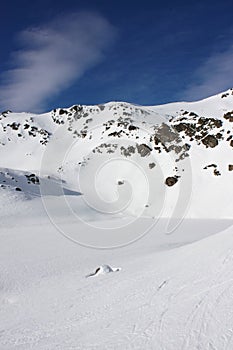 Snowed mountain photo