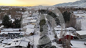 Snowfall At El Calafate In Santa Cruz Argentina.