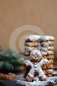 Snowfall gingerbread cookies.