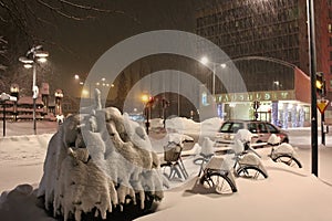 Snowfall on Main Street