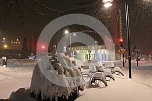 Snowfall on Main Street