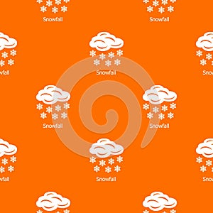 Snowfall pattern vector orange